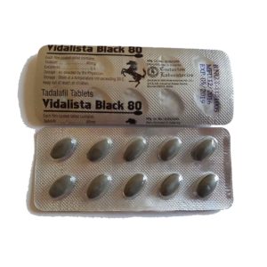 Vidalista Black 80 Cialis genérico blister 10 tabletes